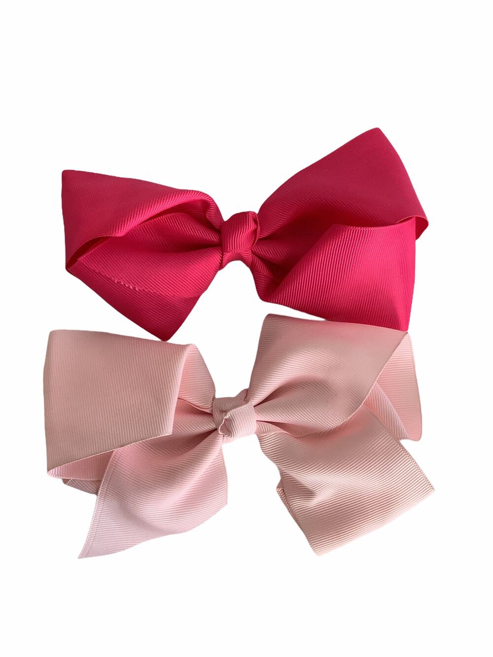 BUNDLE Girl’s Lot of 2 Two-Tone Pink Hair Bow Clips NEW